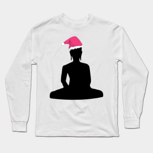 Funny Buddha Christmas Santa Claus Buddhist Humor Long Sleeve T-Shirt